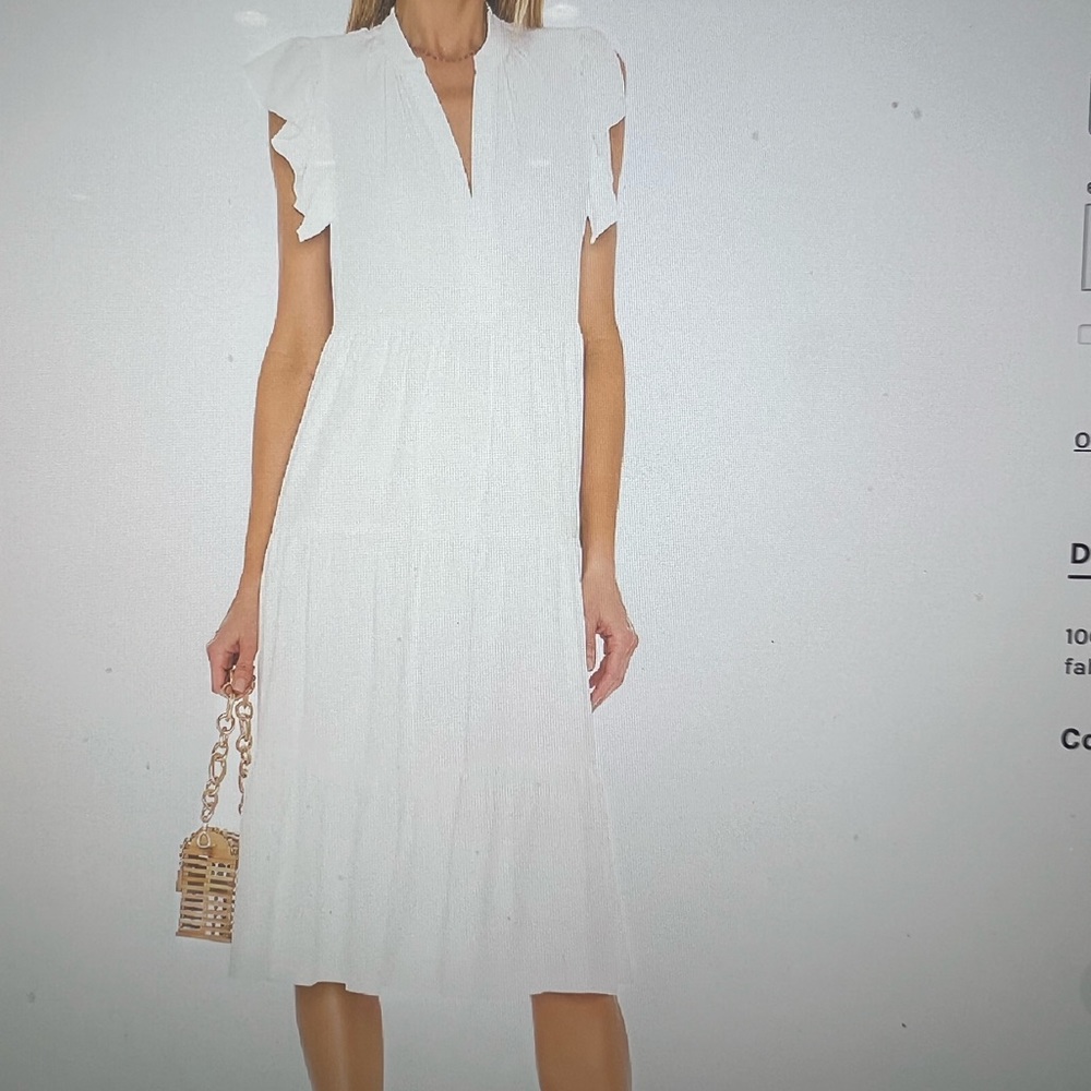 Amanda Uprichard Sheridan dress in ivory